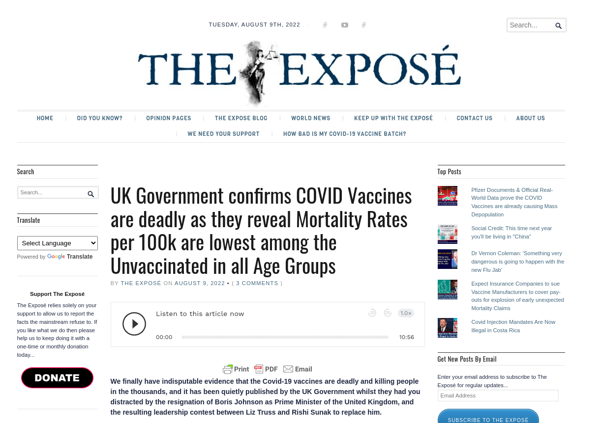 Expose - UK vax deaths